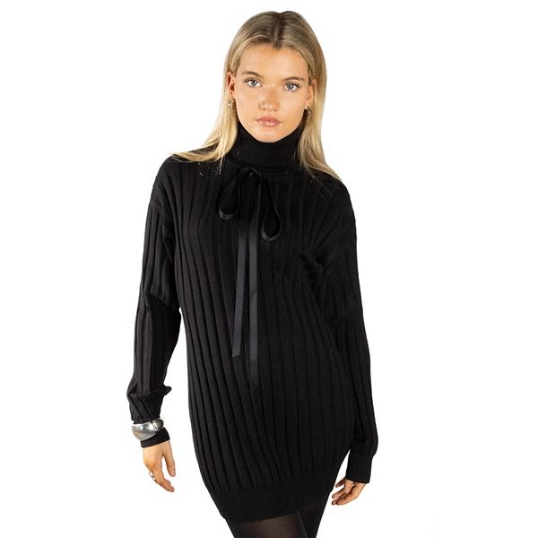 

Женское платье-свитер с воротником-водолазкой Jess By Meiko, Black