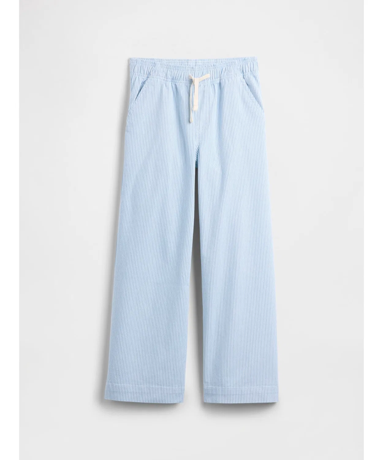 Штаны широкие на резинке с утяжкой Gap Kids полосатые синие
