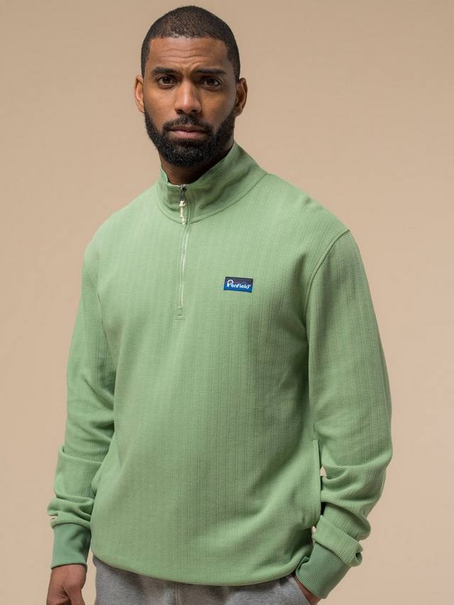 

Топ с фактурной полоской и воротником-воронкой на молнии Penfield, Mistletoe