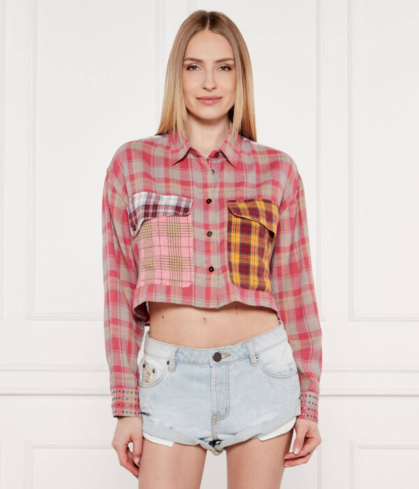 

Рубашка Cropped fit One Teaspoon, розовый
