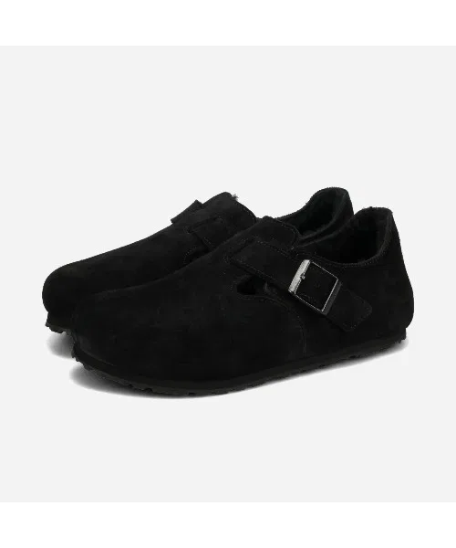 Женские/Мужские сабо Birkenstock London Shearling Suede Leather