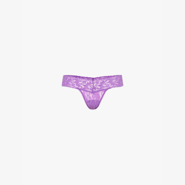 

Кружевные стринги с низкой посадкой Hanky Panky, фиолетовый