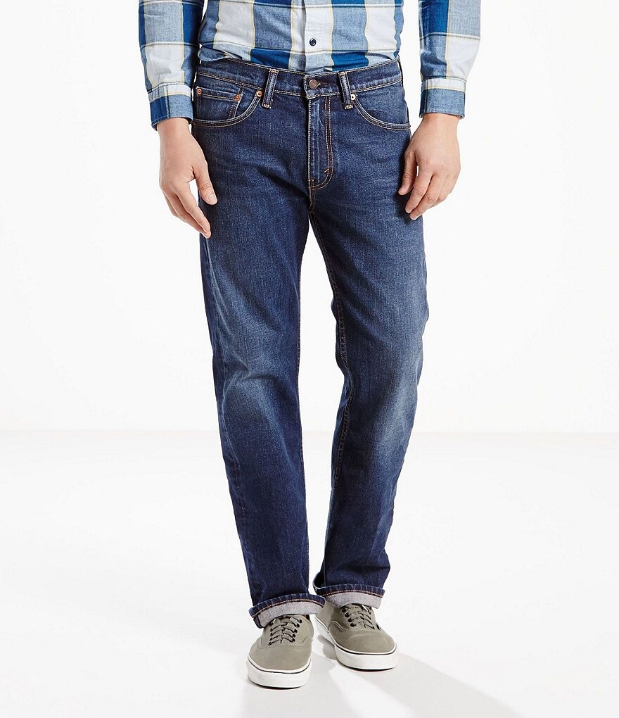 

Джинсы Levi's 505 стандартного кроя жесткого кроя, синий