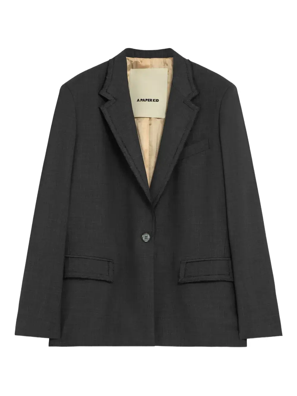 

Блейзер с заостренными лацканами A Paper Kid, серый