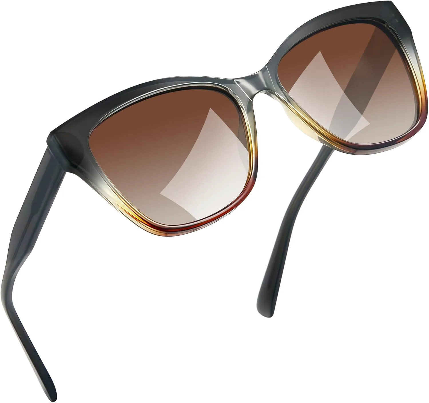 

Женские солнцезащитные очки Joopin Oversized Cateye с эффектом «кошачьего глаза», модные солнцезащитные очки с защитой от УФ-излучения, Gradual Grey Gradual Brown