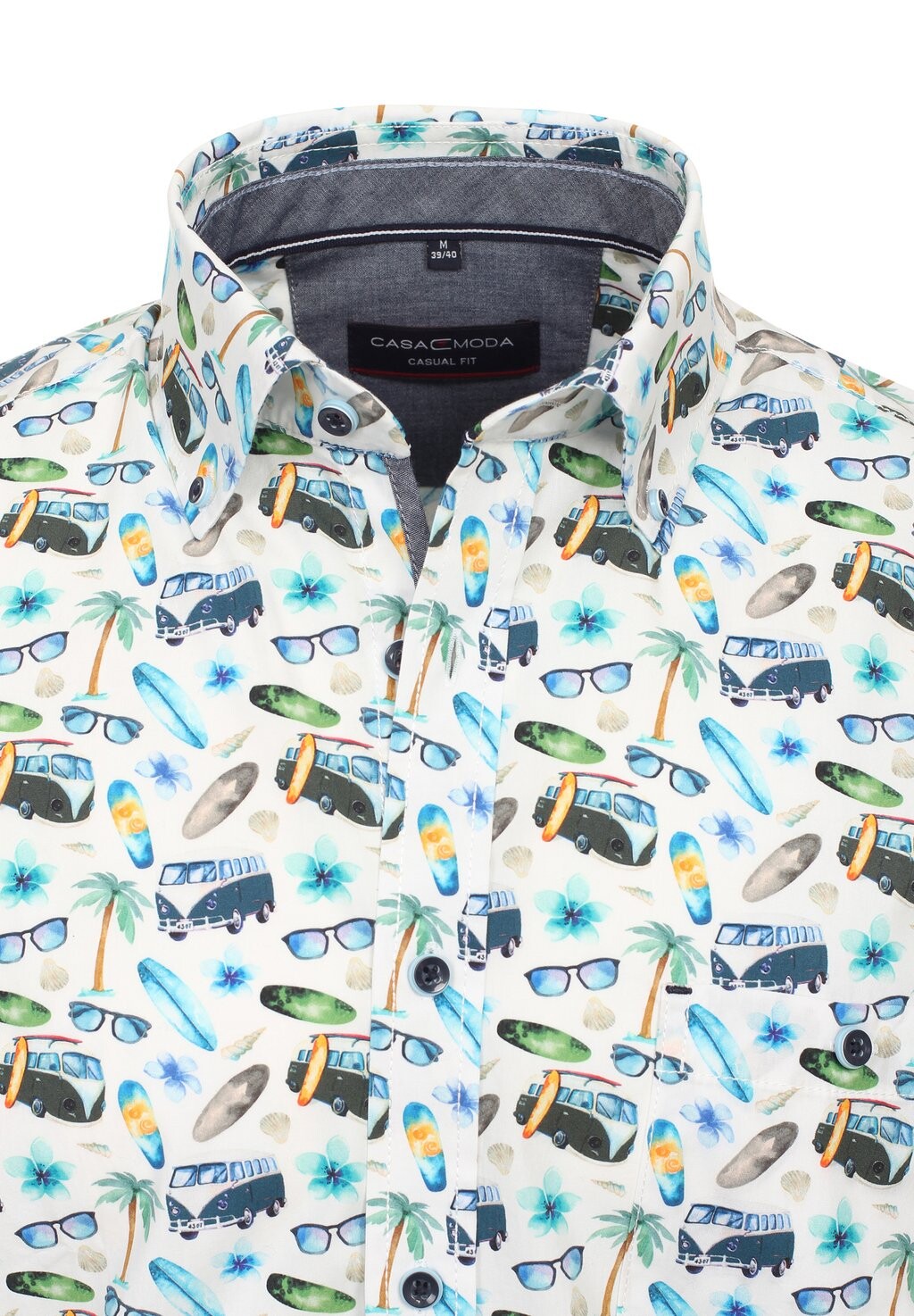 

Рубашка Kurzarm Print Casual Fit CASAMODA, зеленая