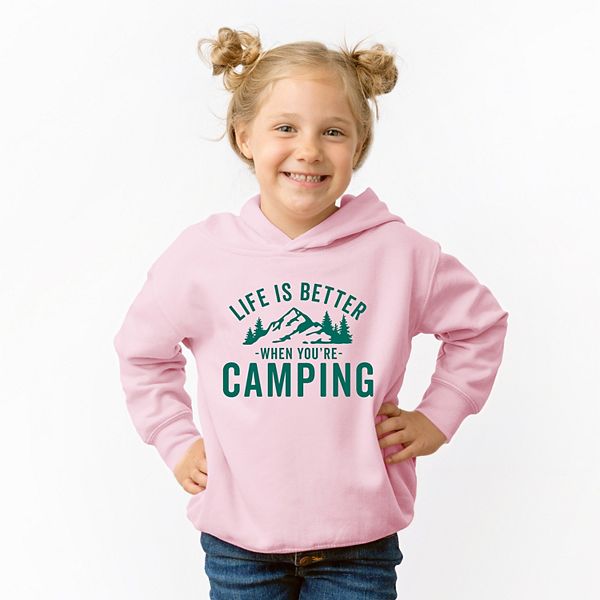 Толстовка для малышей Life is better when you're camping The Juniper Shop, Pink — фото 2
