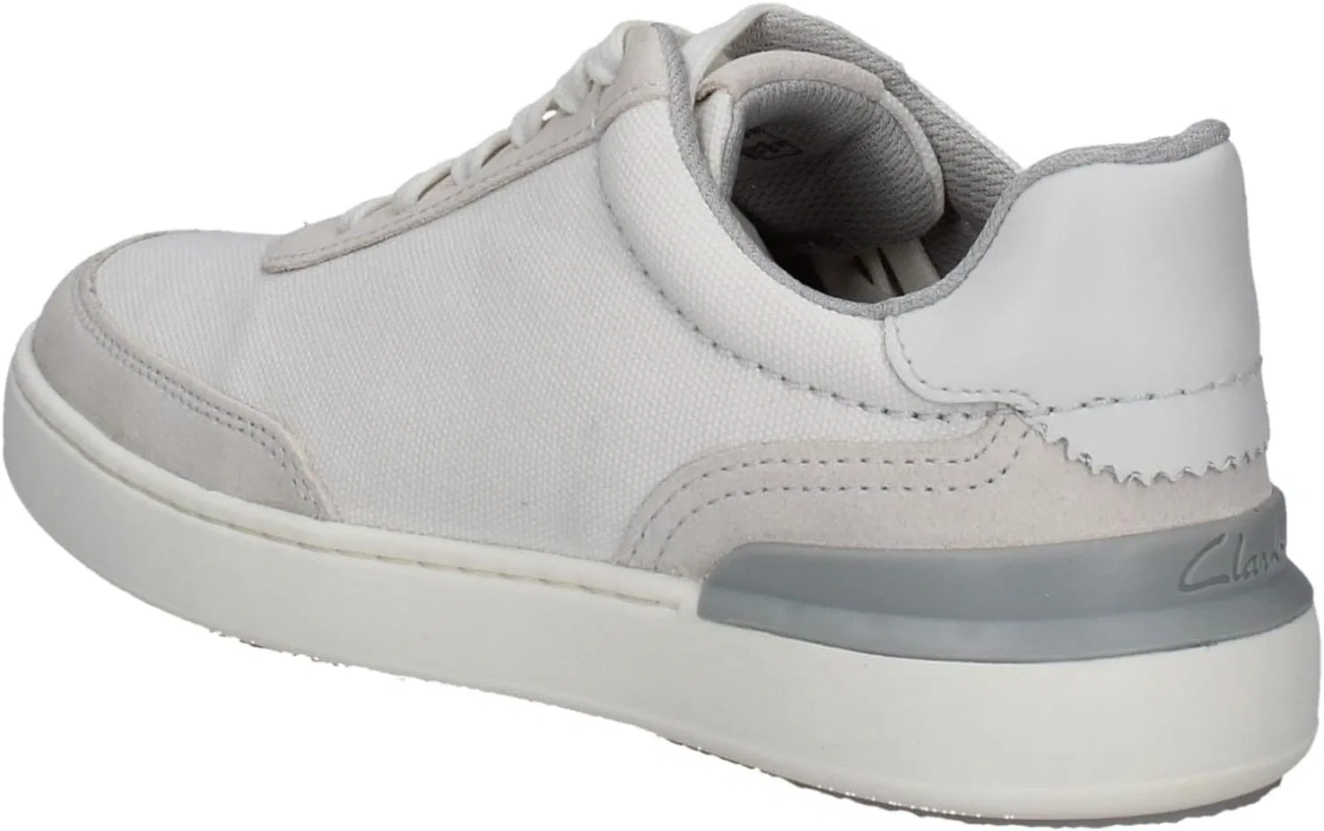 Туфли Clarks Courtlite Tor Nubuck Shoes in Standard Fit Size, White Canvas. — фото 2