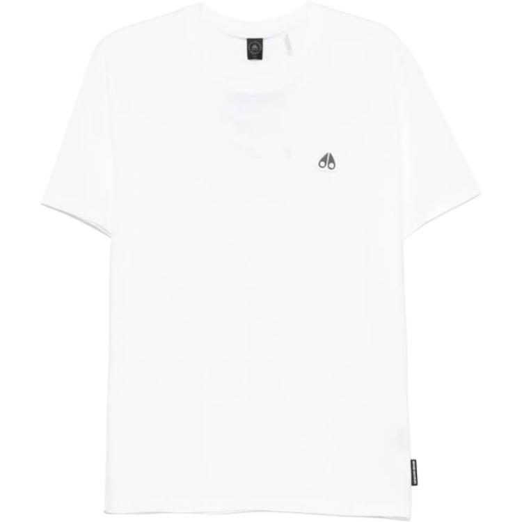 

Футболка с нашивкой в виде полумесяца Moose Knuckles, белый