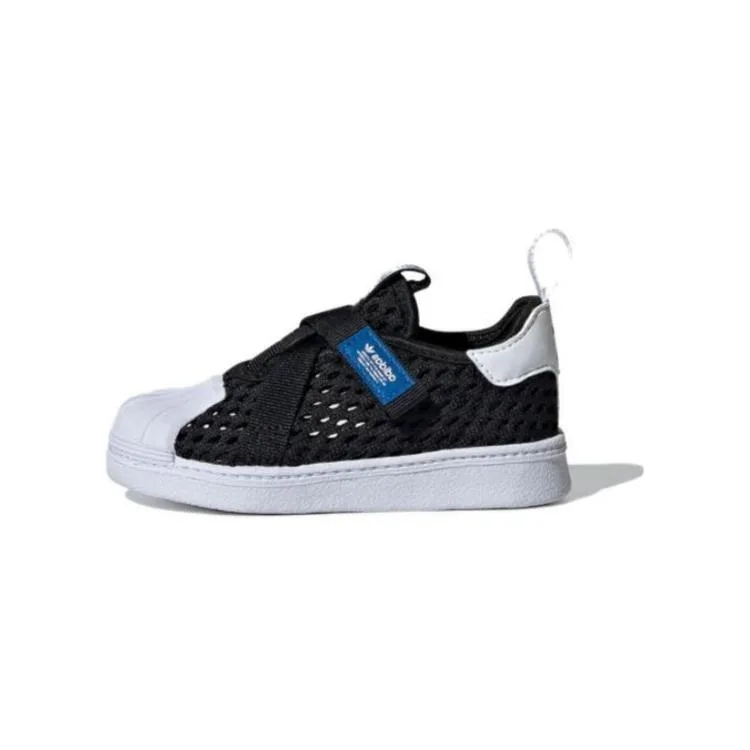 Adidas Originals SST 360 3.0 Cushioning, Wear Resistant низкие детские кроссовки черно-белые