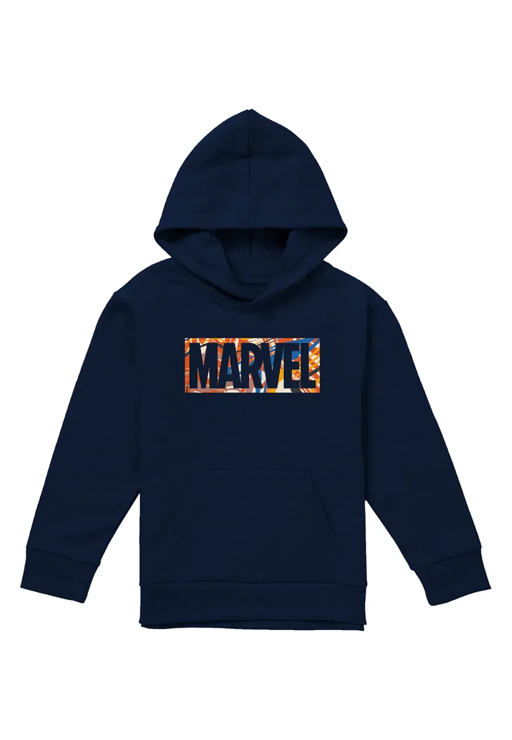 Детская худи Marvel Paint Brick, темно-синий, темно-синий — фото 4