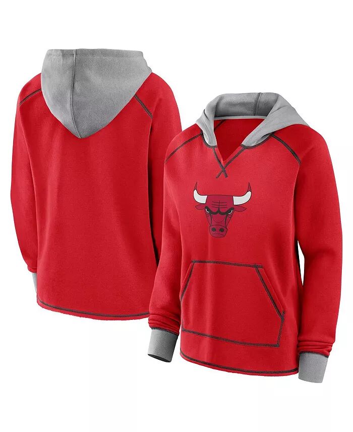

Женская красная толстовка с капюшоном Chicago Bulls Boom Logo Athletic