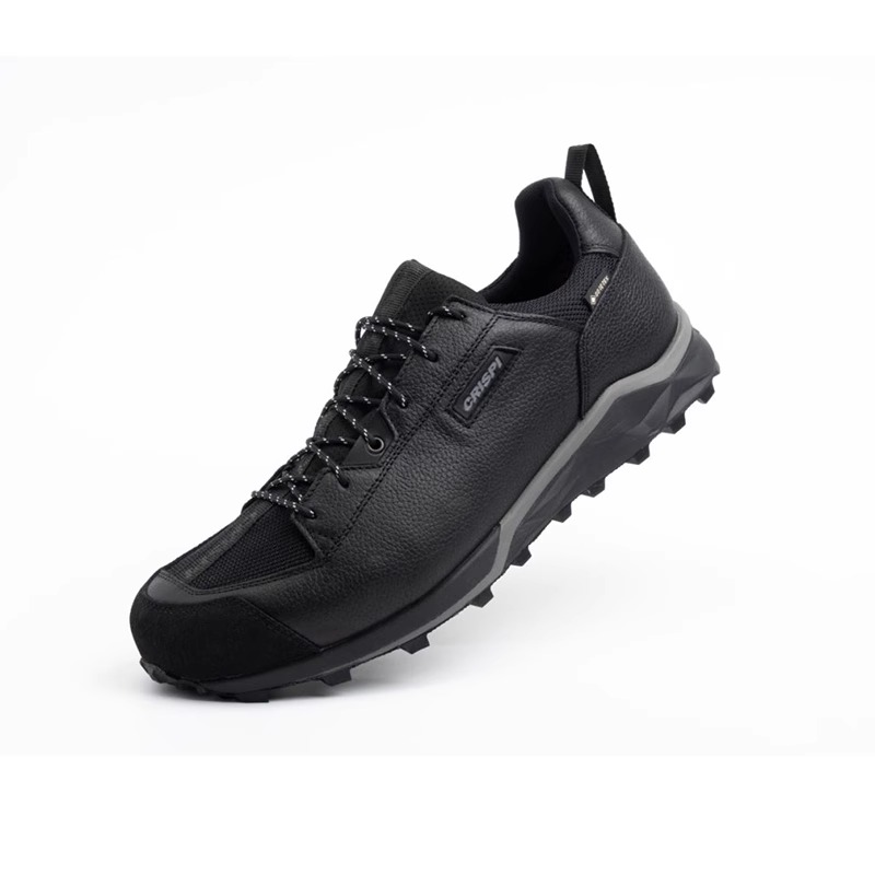 

CRISPI Мужские черные кроссовки Attiva Cushioning, противоскользящие, износостойкие, водонепроницаемые, легкие, средней высоты, для походов