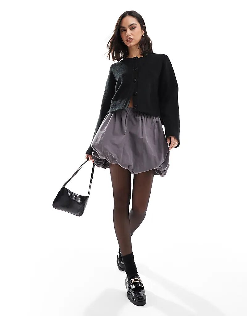 

Мини-юбка-фонарик серого цвета ASOS DESIGN