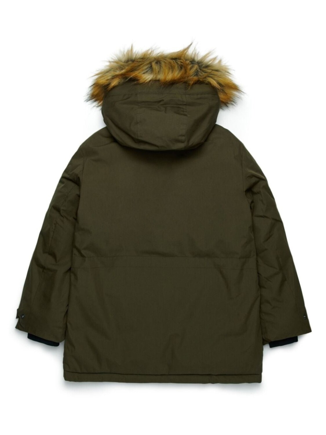 Diesel Kids пуховик с искусственным мехом, зеленый — фото 2