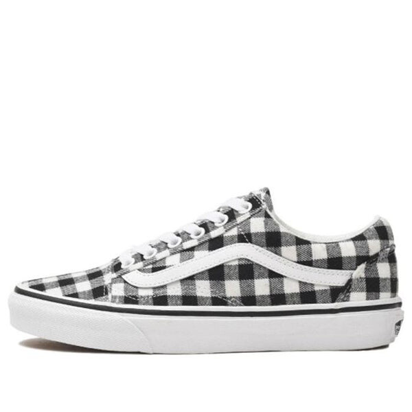 

Кроссовки old skool gingham 'black white' Vans, черный