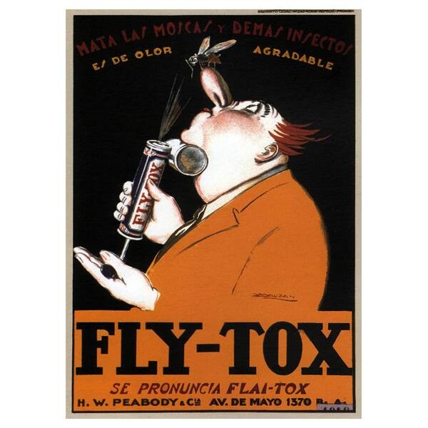 

Картина на холсте LegendArte Insetticida Fly Tox, многоцветный
