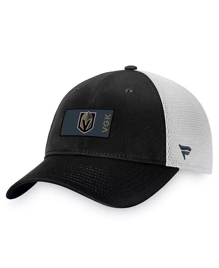

Мужская черно-белая кепка Vegas Golden Knights Authentic Pro Rink Trucker Snapback Fanatics