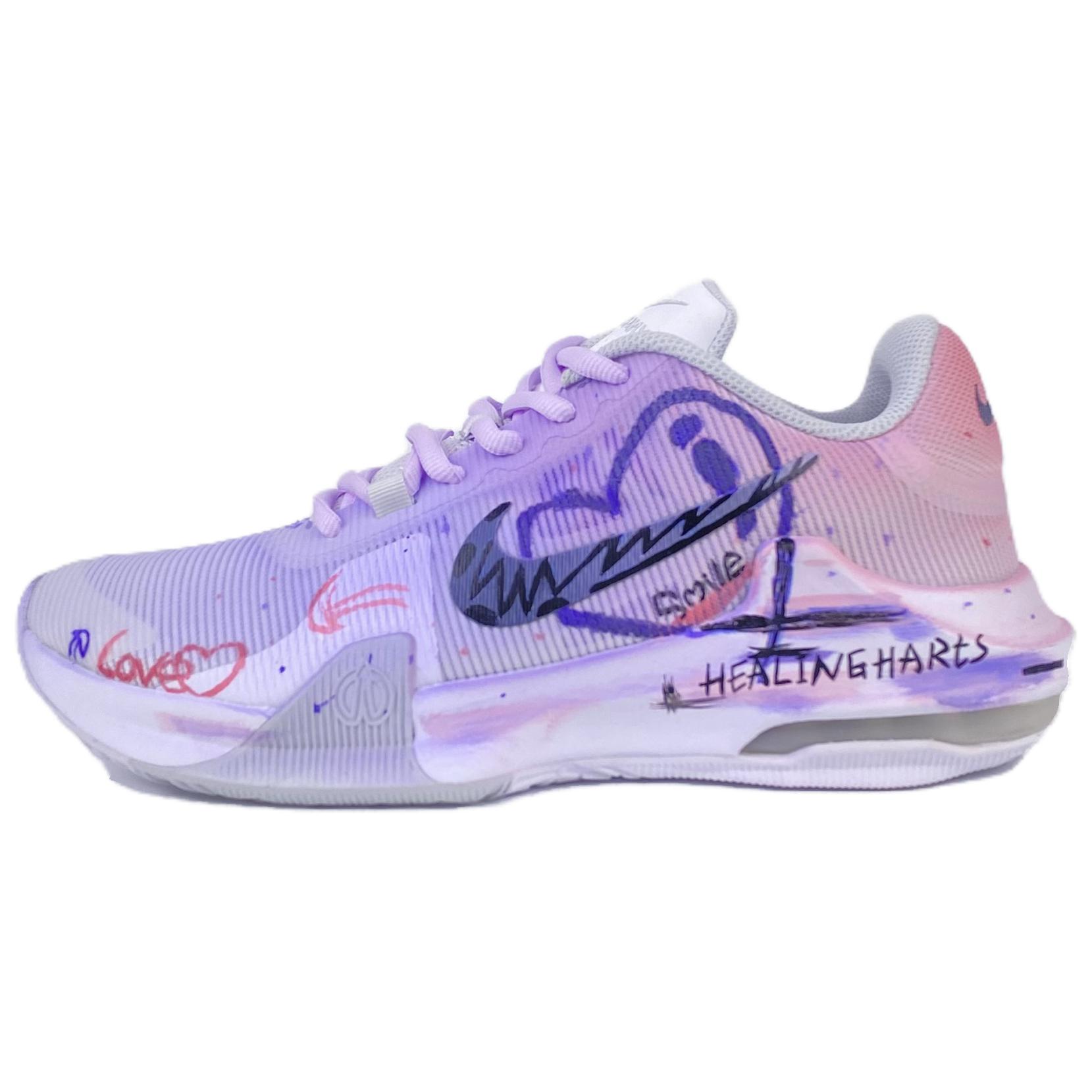 

Nike Баскетбольные кроссовки Air Max Impact, низкие, мужские, фиолетово-розовые