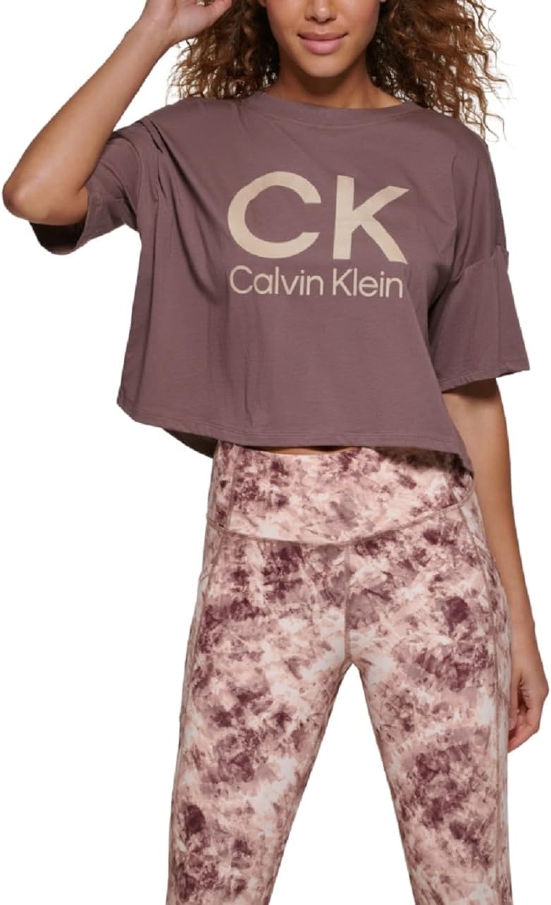 Женские леггинсы Calvin Klein с принтом и высокой талией, Translucent Sedona — фото 2
