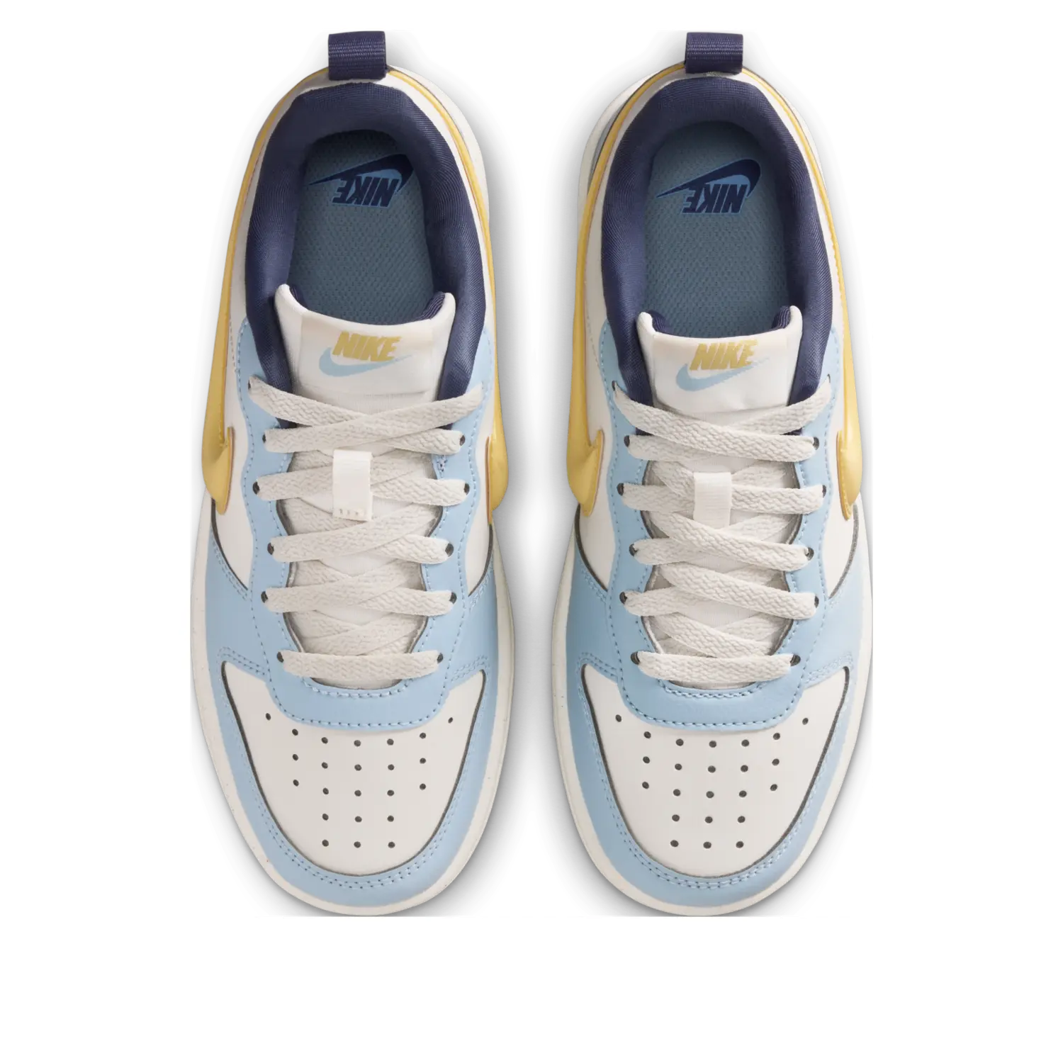 Кроссовки (GS) Nike Court Borough Low Recraft 'Sail Soft Yellow Celestine Blue' — фото 2