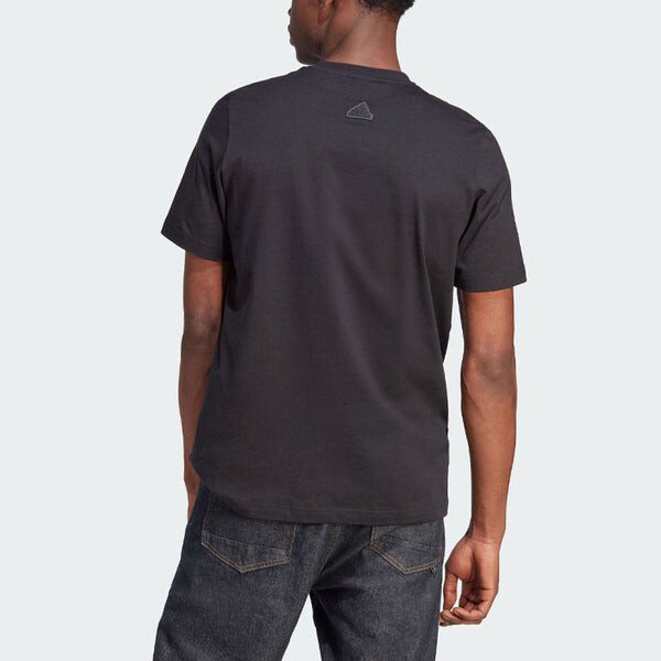 Футболка adidas Sportswear Future Icons Metallic T-shirt 'Black Gold', черный — фото 3