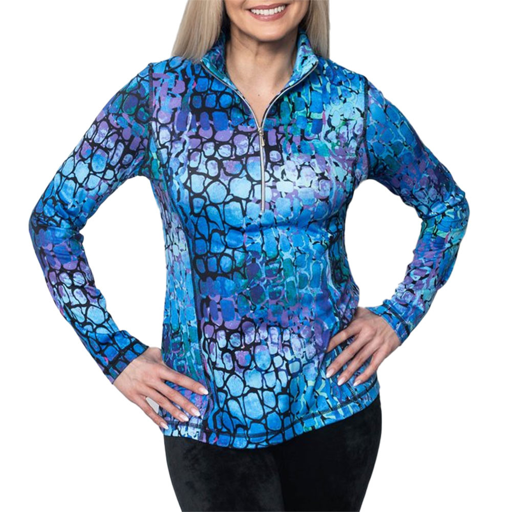 

Куртка-поло Sno Skins Micro Fiber Print с застежкой-молнией на четверть длины (женская) - Зима 2025, Twilight