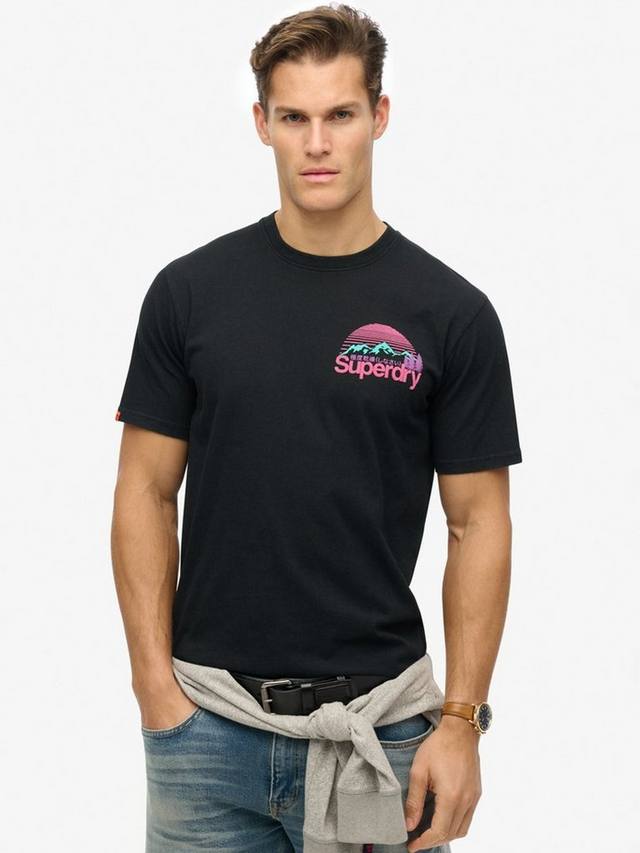 

Футболка с логотипом core great outdoors на груди Superdry, черный
