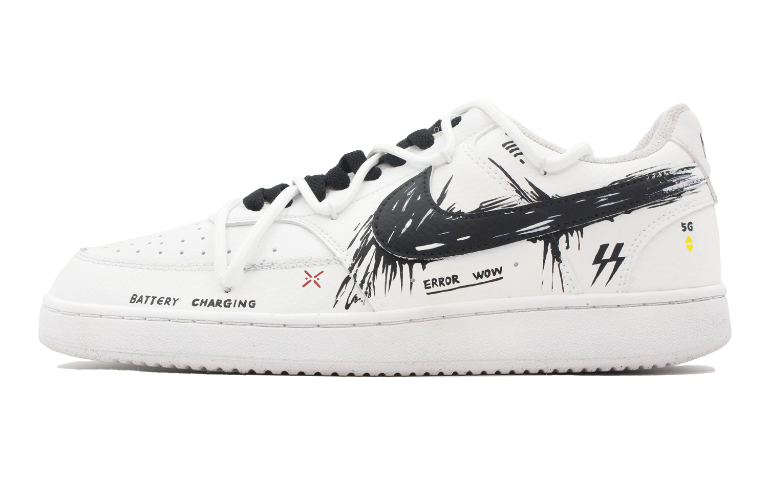 

Court Vision 1 Fast Charging 1 кожаные устойчивые к истиранию и скольжению низкие кроссовки для скейтбординга Unisex Nike, белый