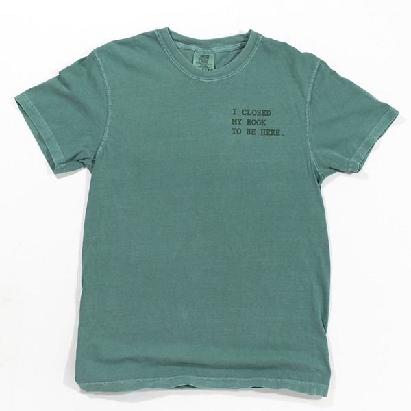 

Футболка Embroidered i closed my book to be here garment dyed Simply Sage Market, Light Green, Зеленый, Футболка Embroidered i closed my book to be here garment dyed Simply Sage Market, Light Green