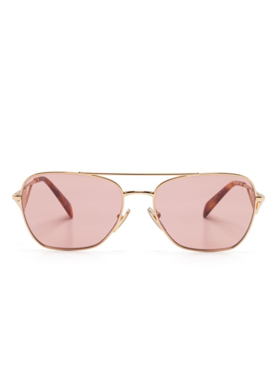 

Prada Eyewear солнцезащитные очки с логотипом, золотистый