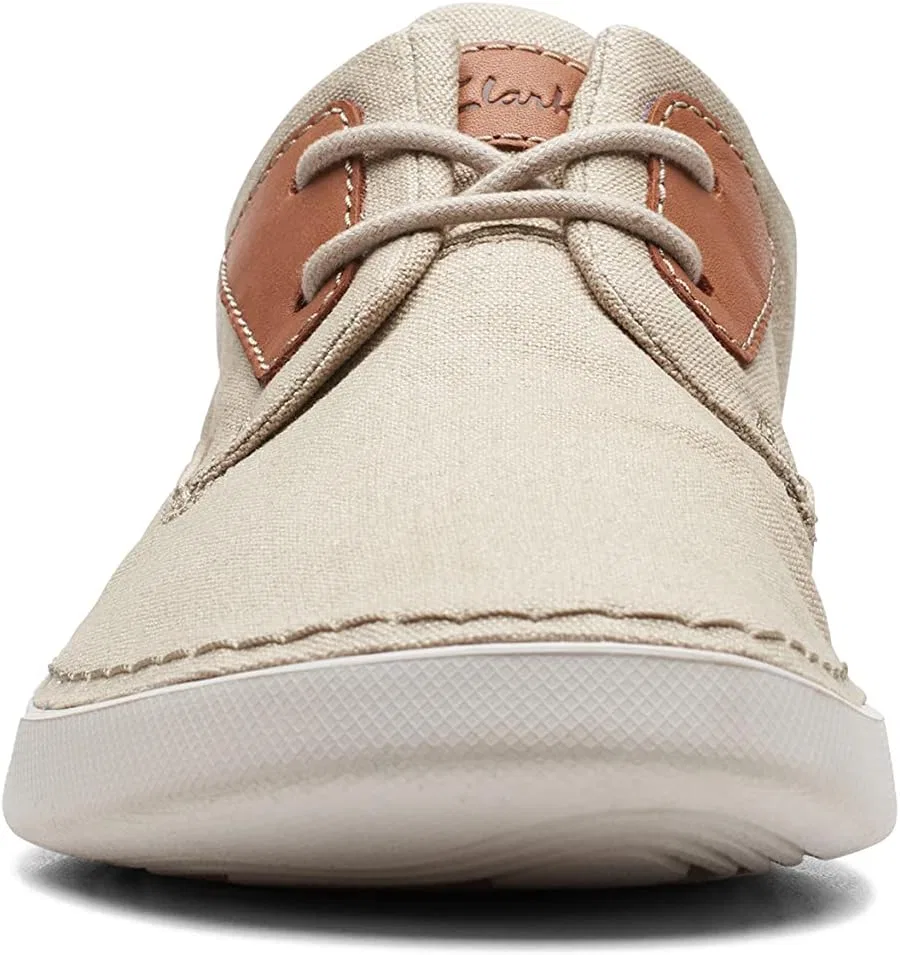 Мужские кроссовки Clarks Gereld Tie Trainers, 2-Sand Textile — фото 2