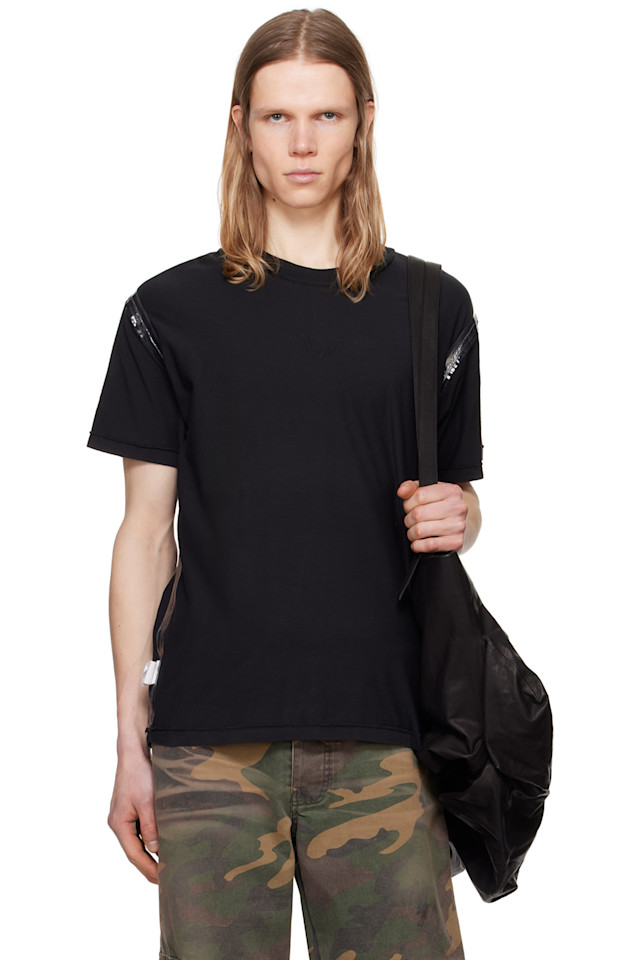 

Футболка с логотипом на шве Alexander Digenova, черный