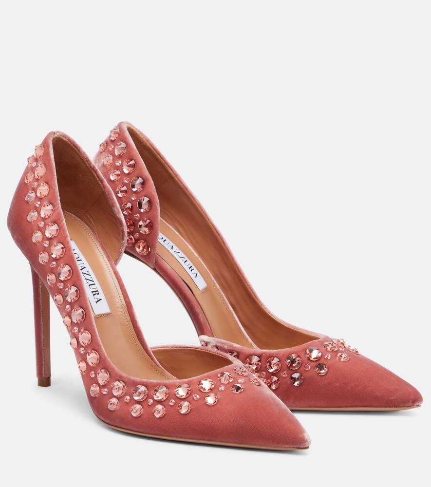 Туфли-лодочки Cosmic Love 105 с декоративными элементами Aquazzura, Antique Rose