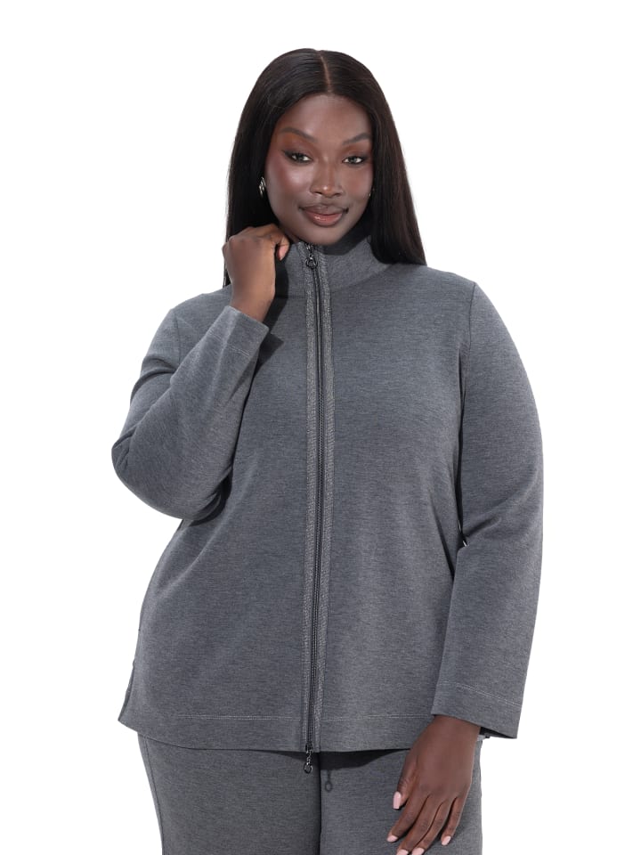 

Ulla Popken Меланжевая толстовка среднего серого цвета