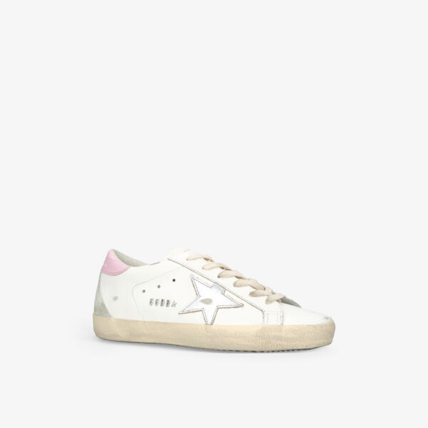 Женские кожаные низкие кеды superstar 11531 Golden Goose, белый — фото 3
