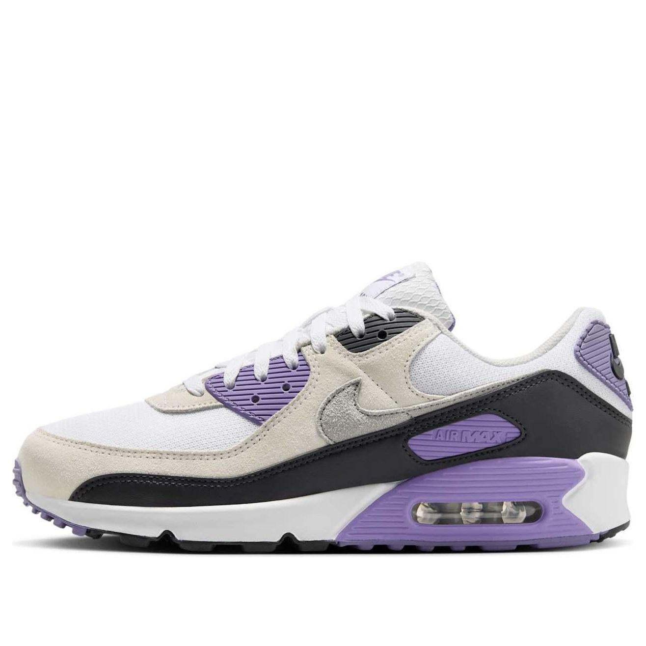 

Кроссовки Nike Air Max 90 'White Dusty Amethyst Photon Dust Light Smoke Grey'