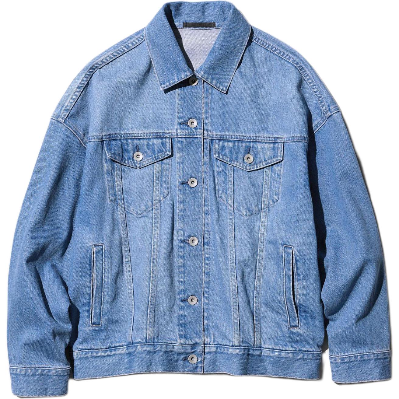 

UNIQLO Джинсовая куртка женская голубая, Lake Blue