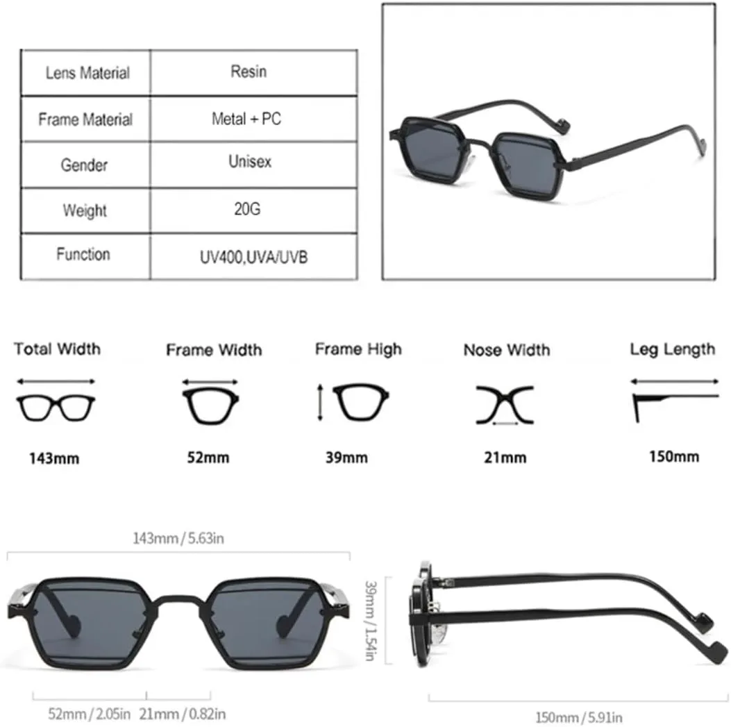 

Солнцезащитные очки с защитой UV400 | Маленький панк, яркие линзы | для женщин и мужчин, для занятий спортом на открытом воздухе и вождения DSVIGF, C10 Gray Red Clear