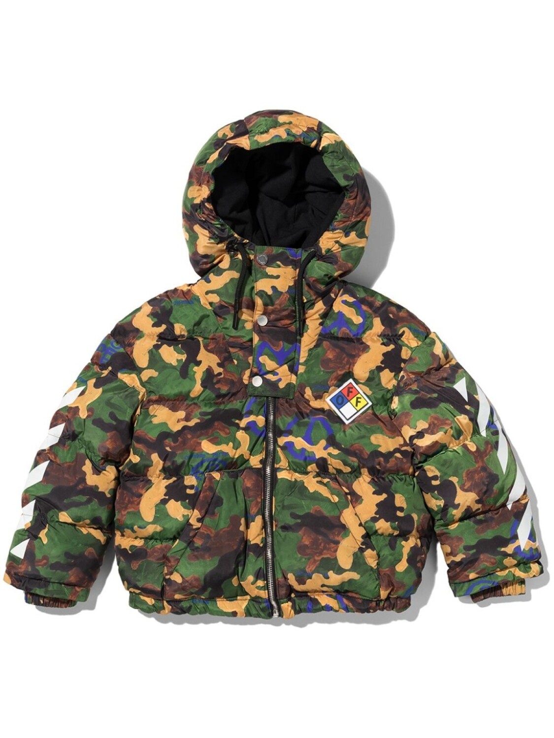 

Off-White Kids пуховик с камуфляжным принтом, зеленый