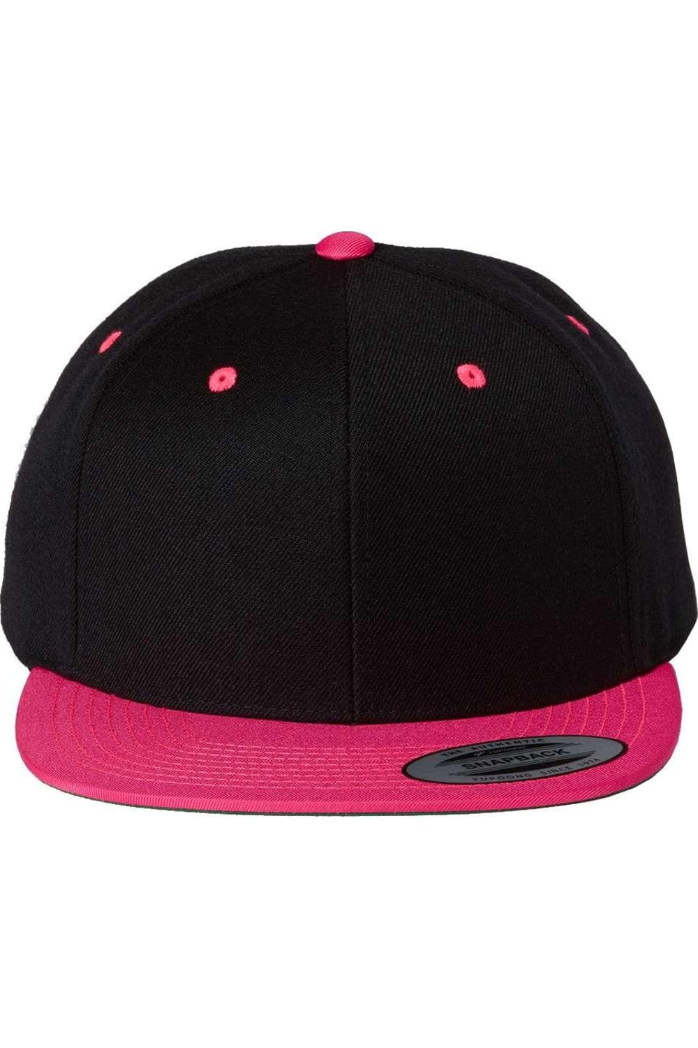 

Кепка с плоским козырьком YP Classics Snapback, черный/неоново-розовый