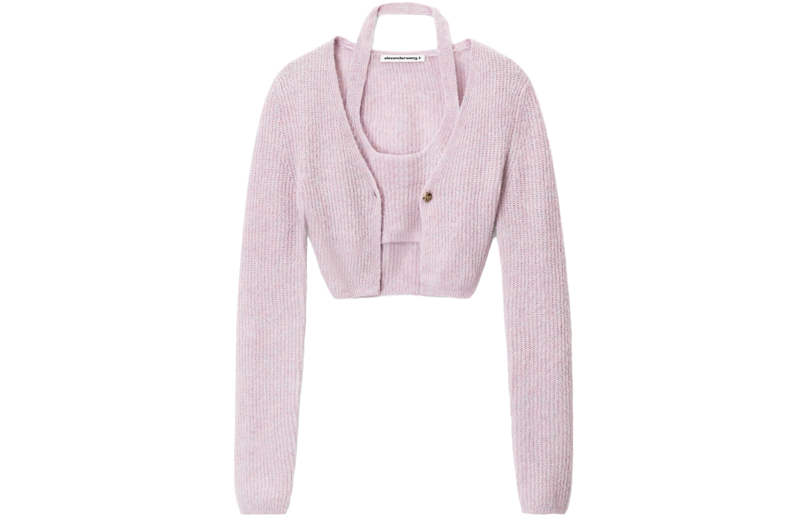 

Кардиган Twinset Hybrid Halterneck Alexander Wang, фиолетовый