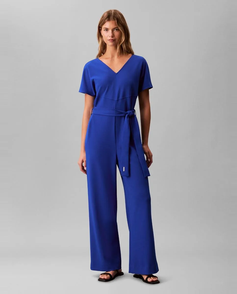 

Женский комбинезон из крепа Calvin Klein, синий