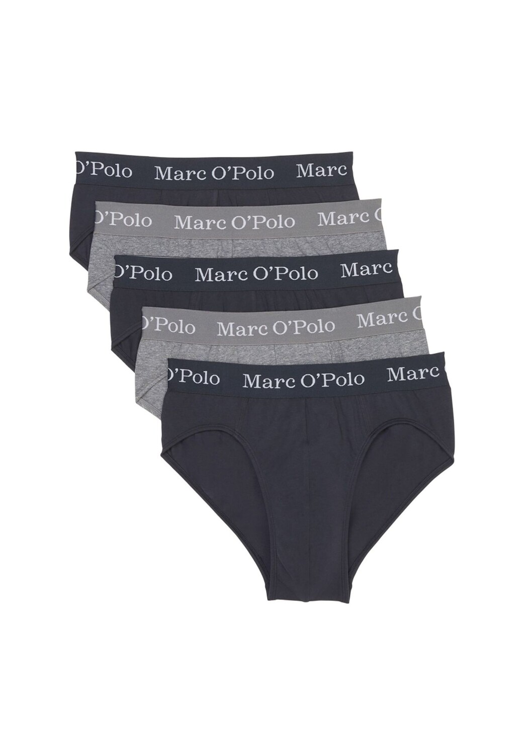 

Трусы мужские, в упаковке 5 шт. - трусы, нижнее белье, органический хлопок стрейч, однотонные Marc O'Polo, цвет Dunkelblau/ Grau