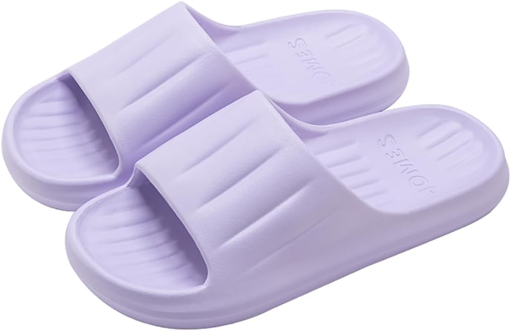 

Тапочки Cliont Cloud для женщин и мужчин, домашние тапочки-подушки, шлепанцы для душа, нескользящие ванной, фиолетовый