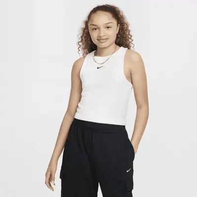 

Топ Nike Sportswear Girls' Ribbed Tank Top, цвет Sail