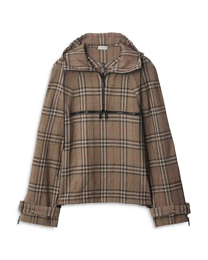 

Полузастегивающаяся худи-куртка Burberry, коричневый/бежевый