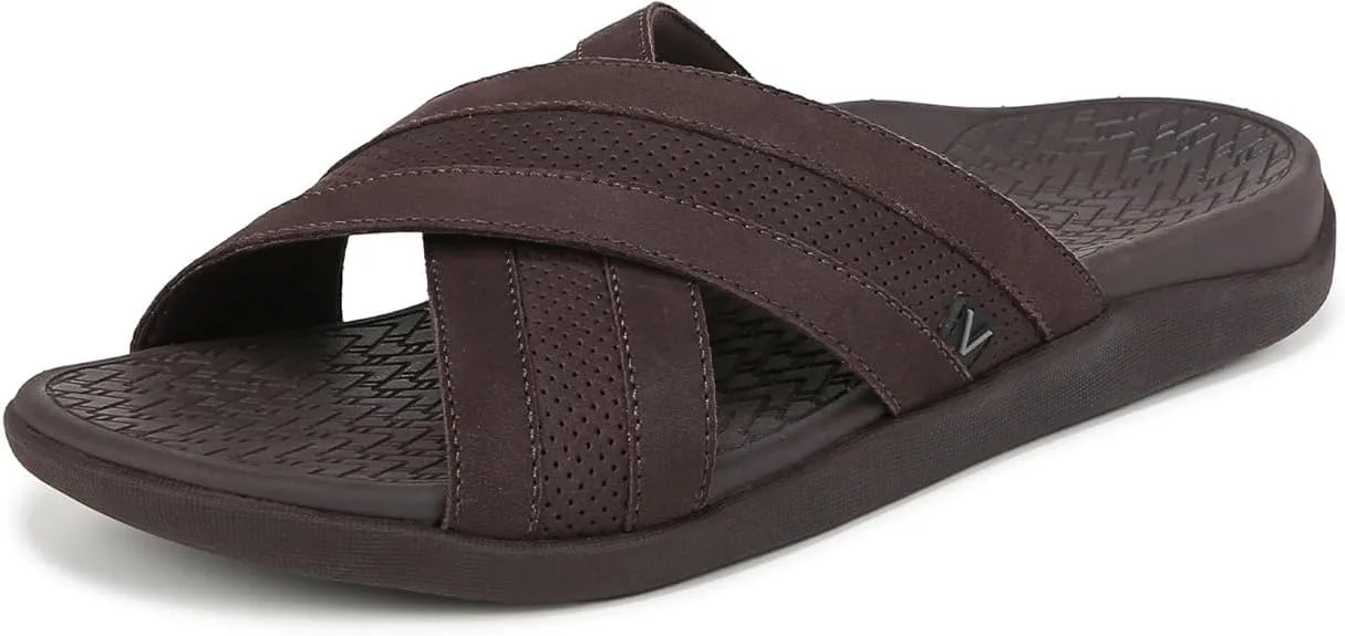 Сандалии Vionic Men's Tide Slide обеспечивают поддержку стопы, шоколадный