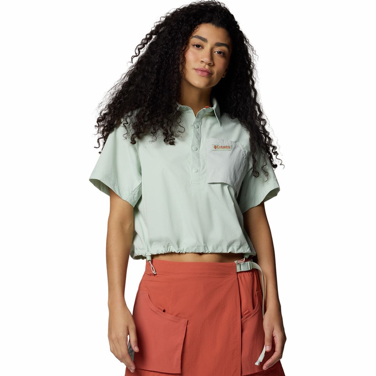 

Короткая пляжная рубашка Cove из ткани Columbia, зеленый