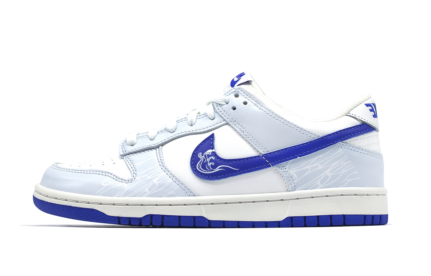 

Nike Кроссовки для скейтбординга Dunk "Hyper Royal" с противоскользящей амортизацией, износостойкие, низкие, мужские, цвет белый, синий